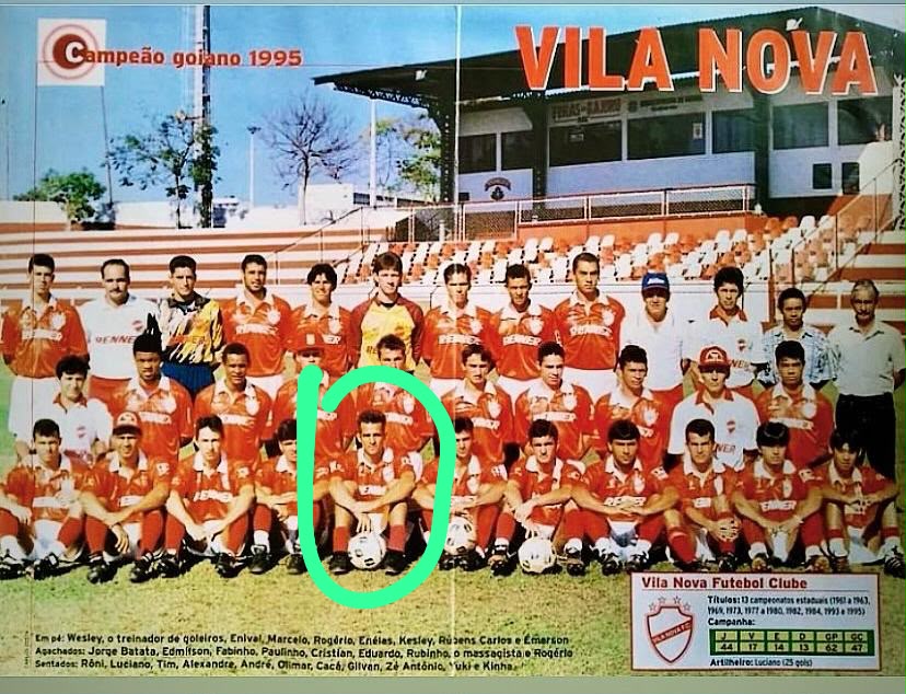 Elenco do Vila Nova campeão goiano em 1995